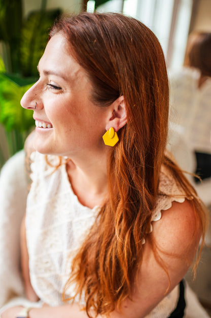 Hexagon Statement Studs