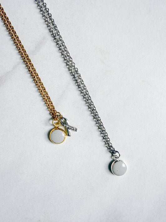 Gray Pendant Necklace