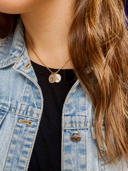 Clay Initial Letter Necklace
