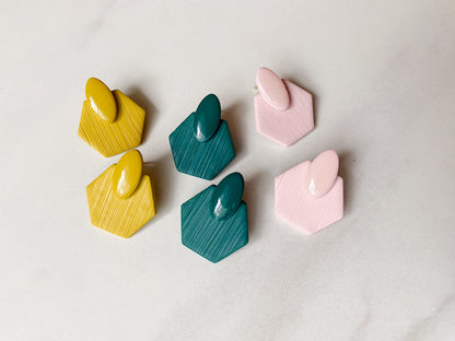 Hexagon Statement Studs