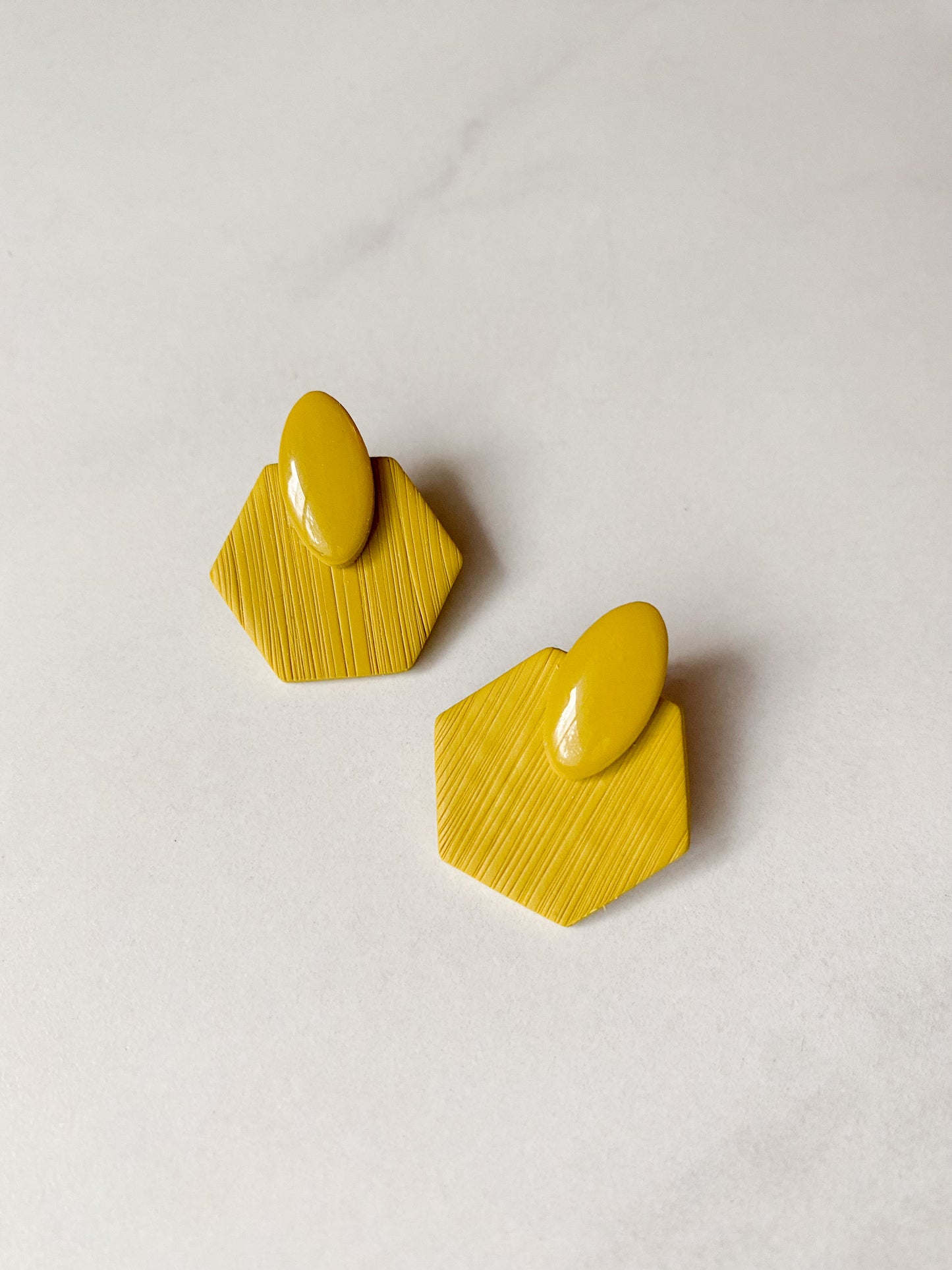 Hexagon Statement Studs