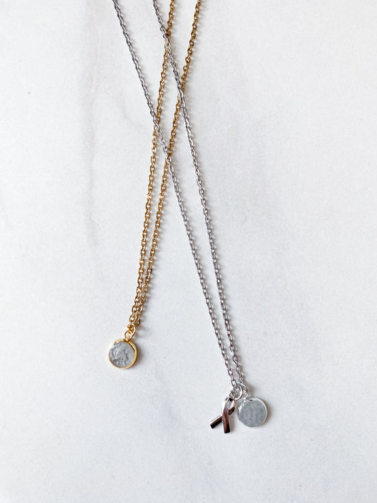 Gray Pendant Necklace