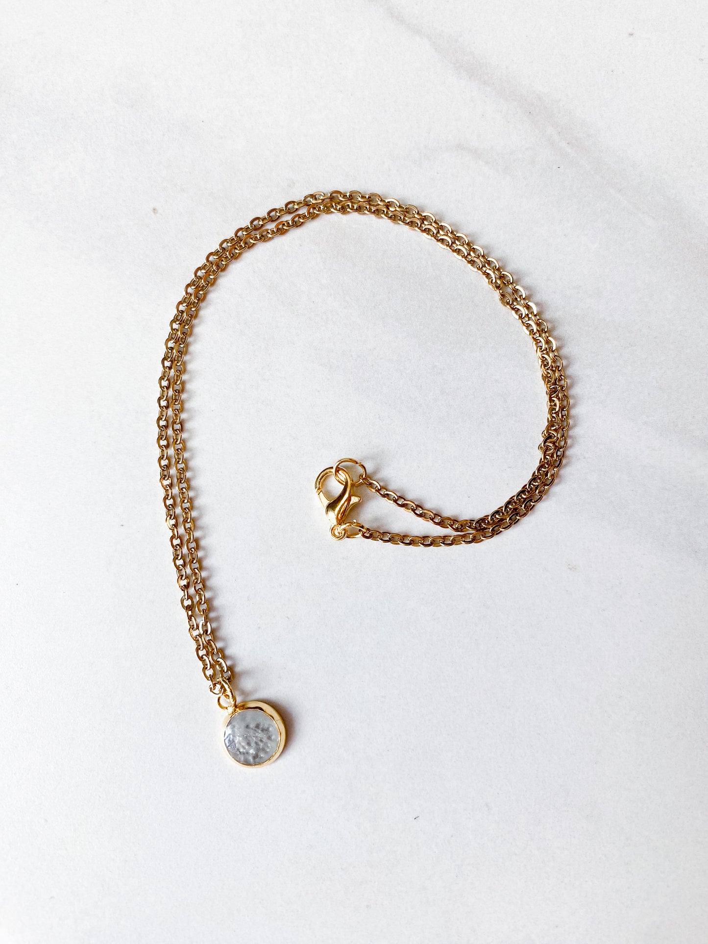 Gray Pendant Necklace