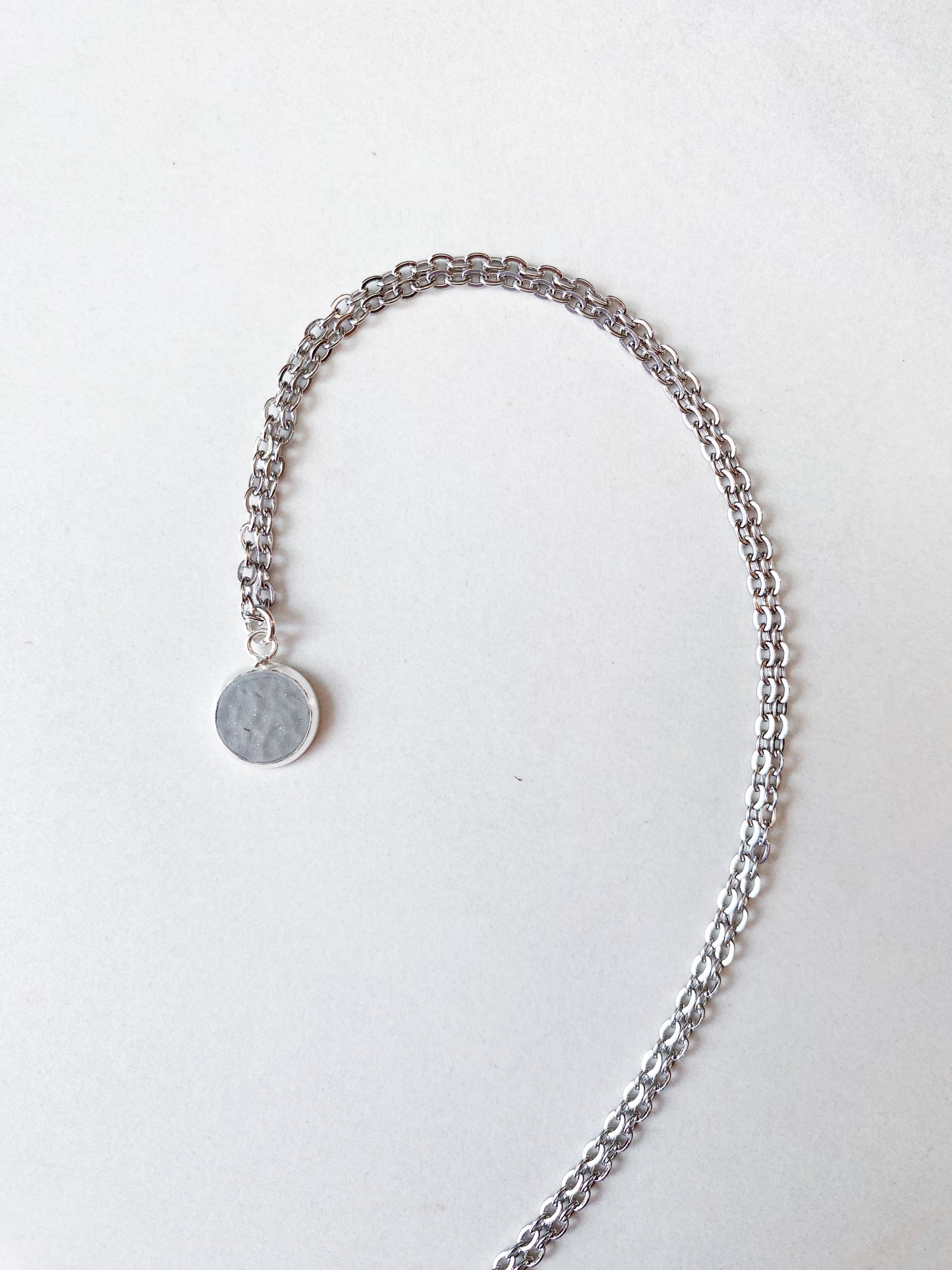 Gray Pendant Necklace