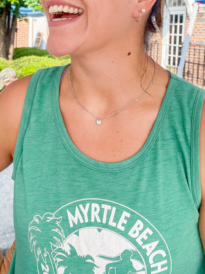 Metal Stamped Initial Necklace