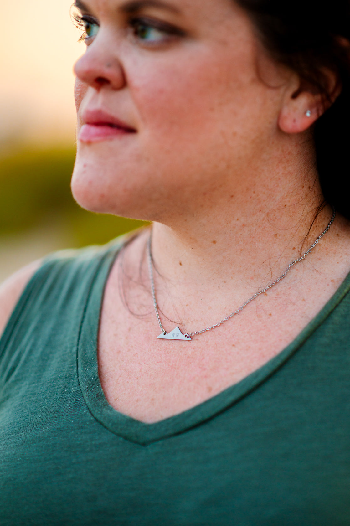 Mountain & State Pendant Necklace
