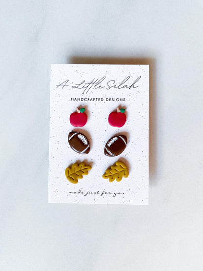 Football and Fall Stud Set