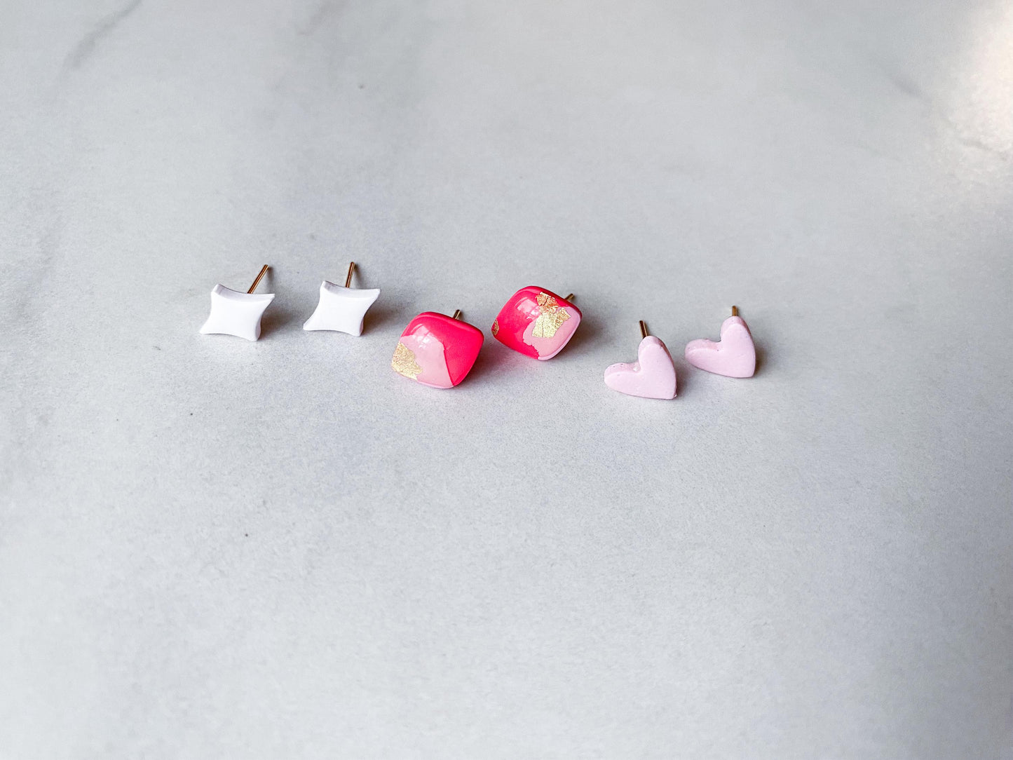 Pink & Gold Stud Set