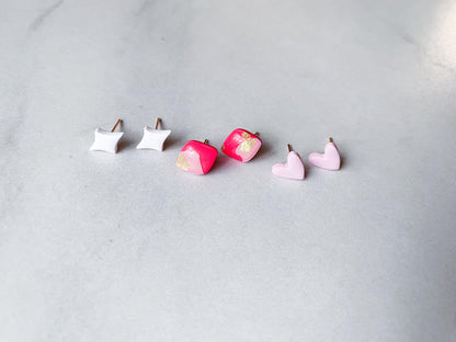 Pink & Gold Stud Set