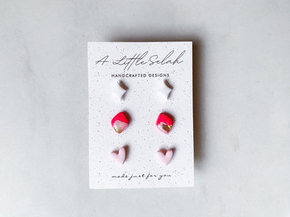 Pink & Gold Stud Set