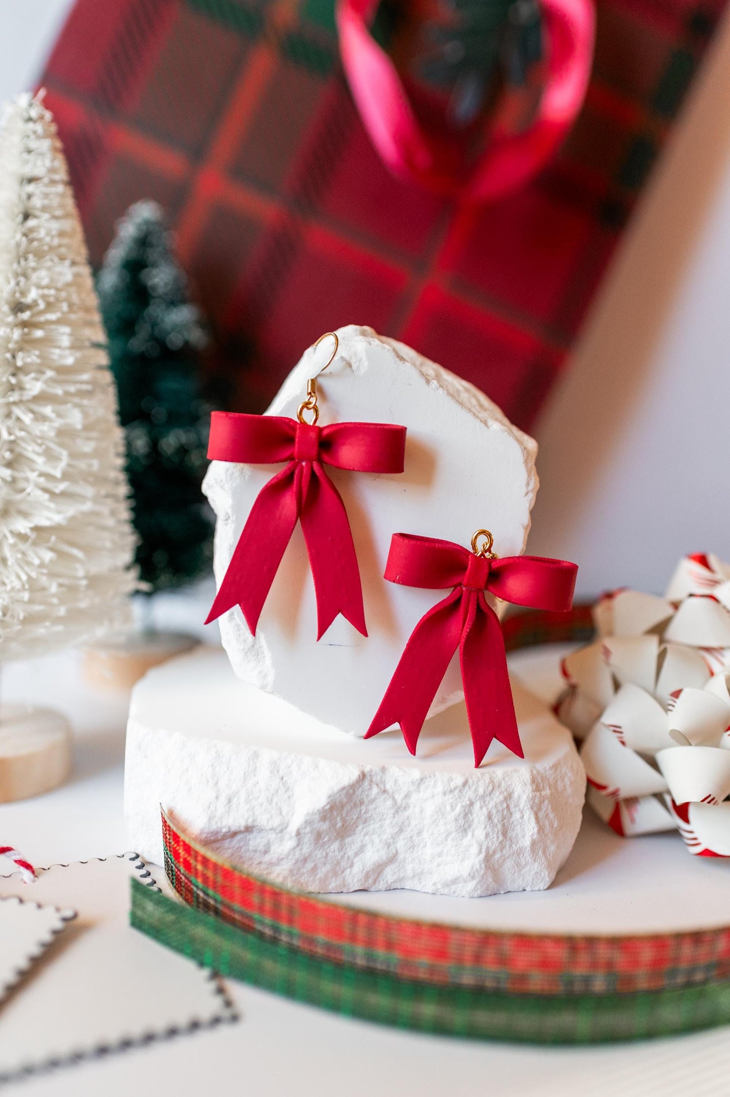 Large Holiday Bow Dangles