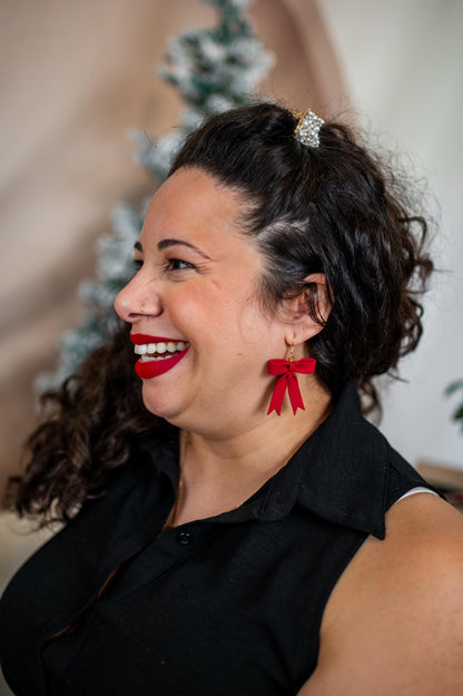 Large Holiday Bow Dangles