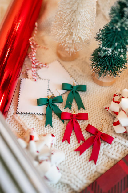 Large Holiday Bow Dangles