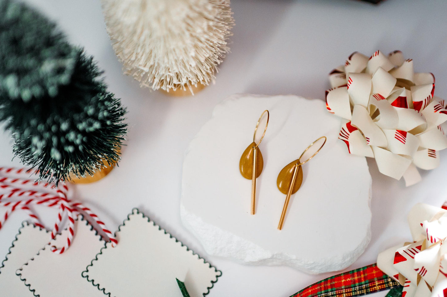 Gold Holiday Hoops