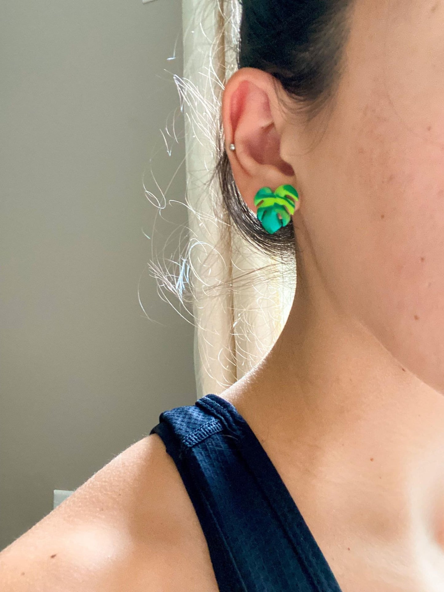 Monstera Leaf Studs & Leverbacks