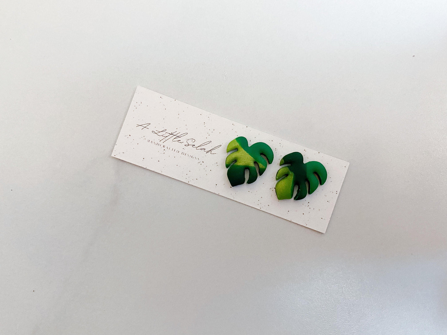 Monstera Leaf Studs & Leverbacks