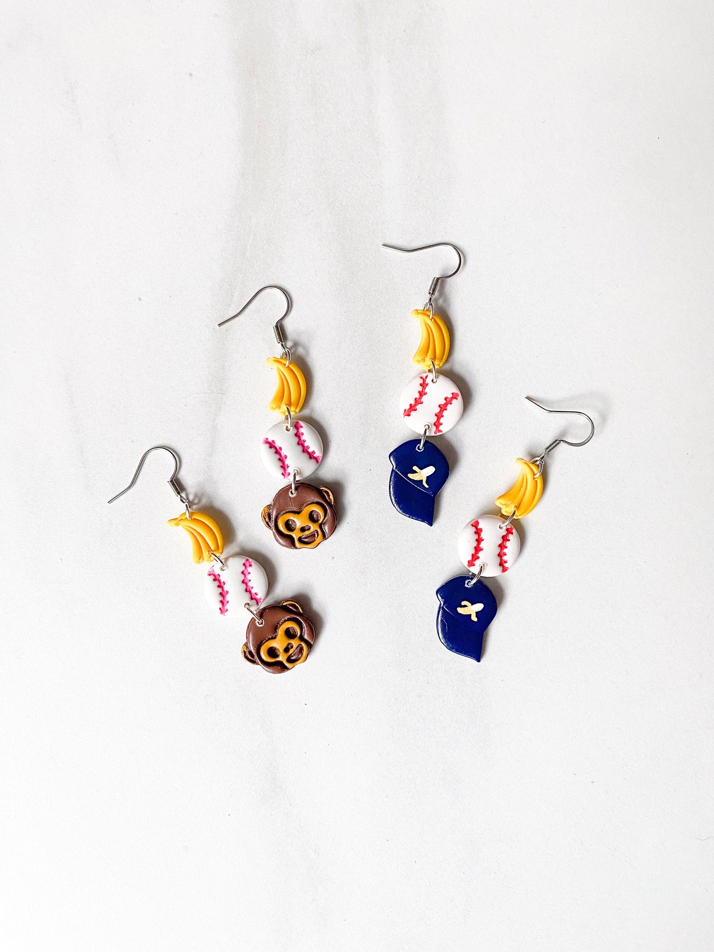 Banana Baseball Dangles & Studs